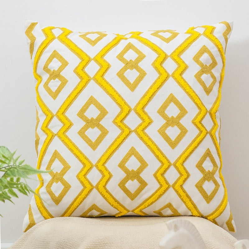 Luxe Yellow bedside pillow
