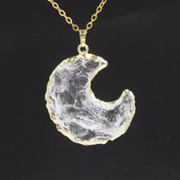 White Crystal Star + Moon Pendant