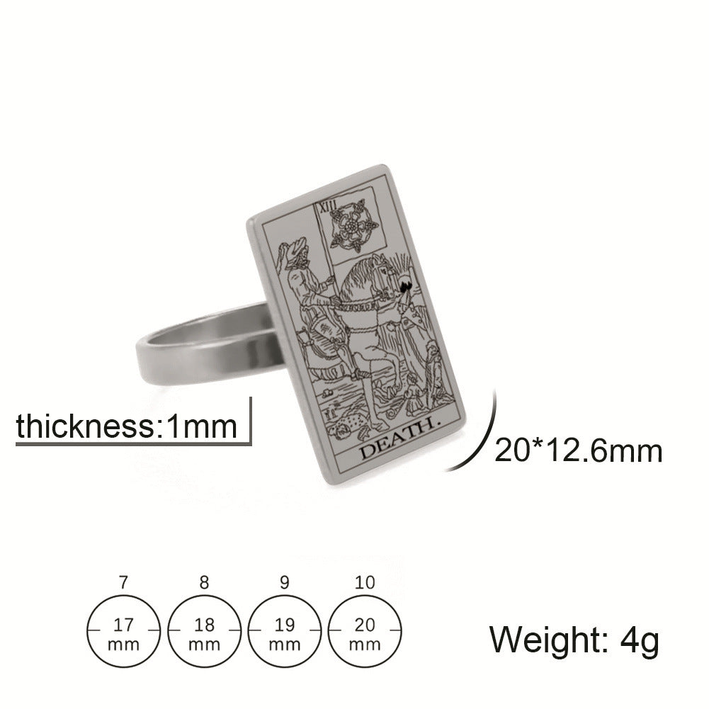 Major Arcana Tarot Stainless Steel Ring (Variety)