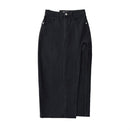Asymmetrical Long Denim Skirt