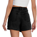 Women's Washed Irregular Denim Skort