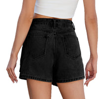 Women's Washed Irregular Denim Skort