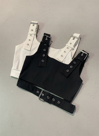 Buckle Cropped Vest