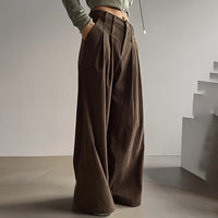 High-Waisted Pleated Trousers