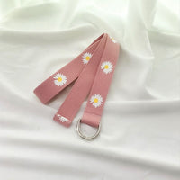 Flower Canvas Simple Loop Belt