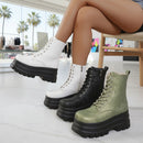 Platform Round Toe Boots
