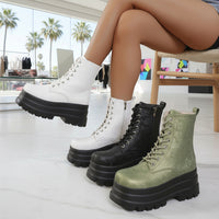 Platform Round Toe Boots