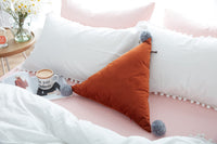 Triangle Pom Pom Cushion Pillow