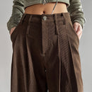 High-Waisted Pleated Trousers