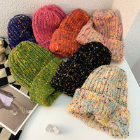 Mixed Thermal Knitting Sleeve Cap