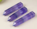 Natural Crystal Blue Purple Fluorite Crystal Column Energy Stone (Variety)