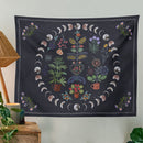 Moon Phase Black Tapestry