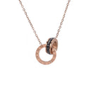 Roman Numeral Ring Titanium Necklace