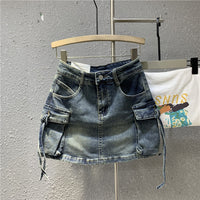 Draw-string Cargo Skirt