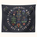 Moon Phase Black Tapestry