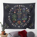Moon Phase Black Tapestry