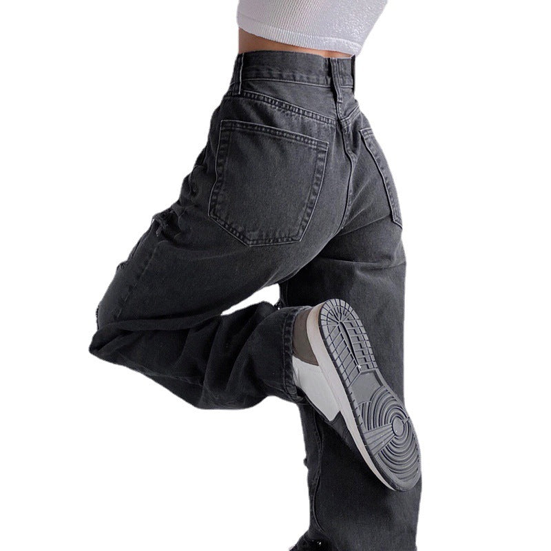 Distressed High-rise Jeans