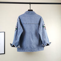 Flower Puff Denim Jacket