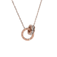 Roman Numeral Ring Titanium Necklace
