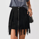 Western Denim Tassel Skirt