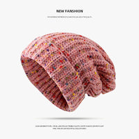 Mixed Thermal Knitting Sleeve Cap