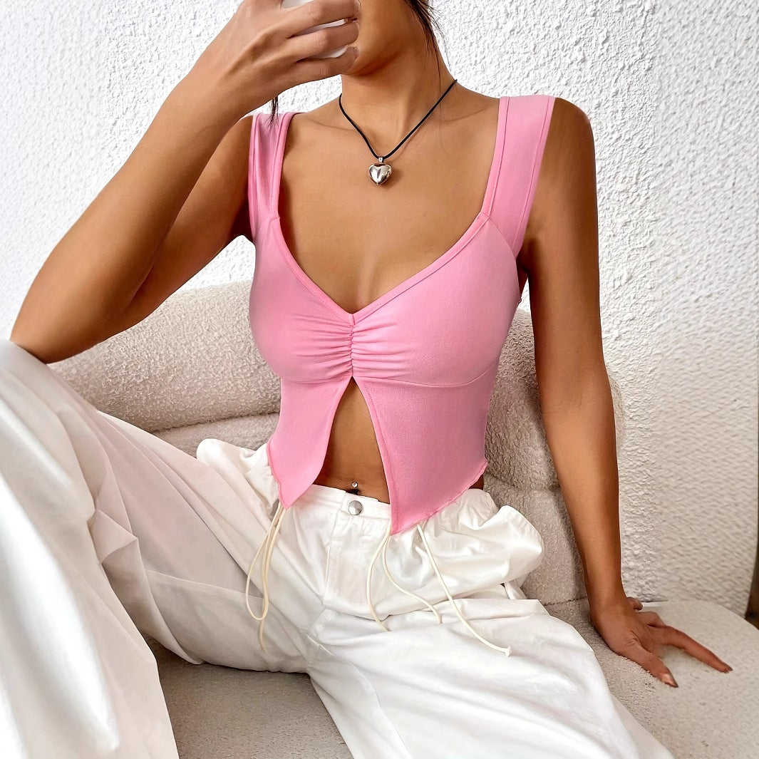 Summer Camisole With Slit Hem