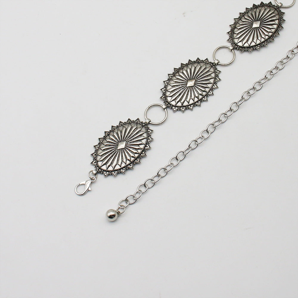 Metal Concho Waist Chain Belt