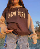 Casual "New York" Embroidered Sweatshirt