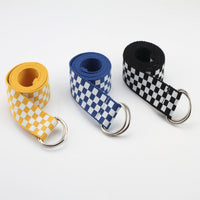 Nylon Canvas Buckle Plaid Belt