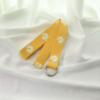 Flower Canvas Simple Loop Belt
