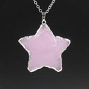 White Crystal Star + Moon Pendant