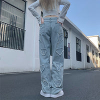 Y2k Patchwork Straight Jeans