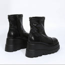 Wedged Zipper MOD Boots