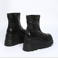 Wedged Zipper MOD Boots