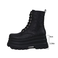 Platform Round Toe Boots