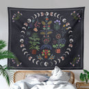 Moon Phase Black Tapestry