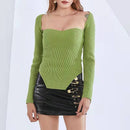 Off-neck Long Sleeve