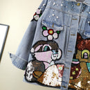 Flower Puff Denim Jacket