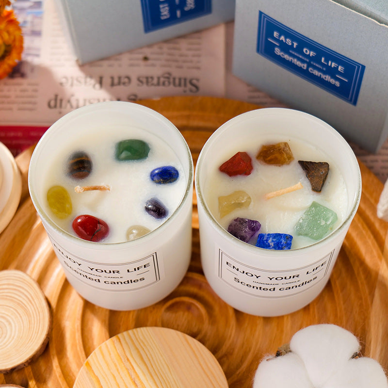 Chakra Crystal Soy Candle (Variety)