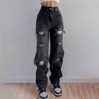 Distressed High-rise Jeans