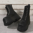 Platform Round Toe Boots