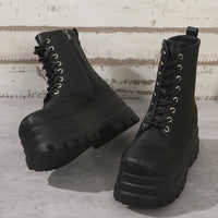 Platform Round Toe Boots