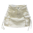 Draw-string Cargo Skirt