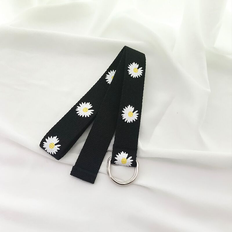 Flower Canvas Simple Loop Belt