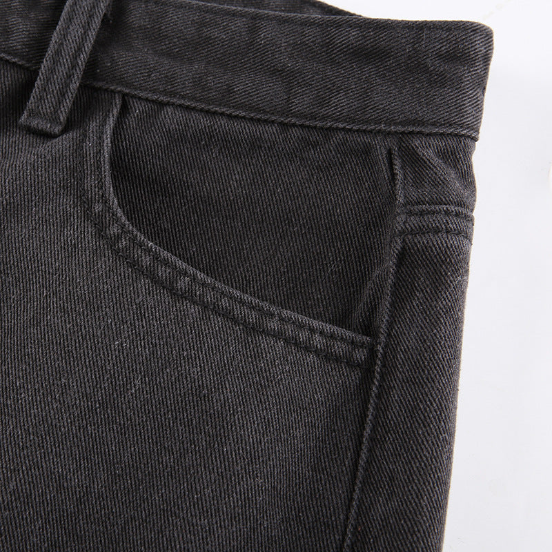 Ripped Edge Casual Jeans