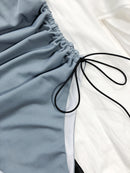 One Piece Drawstring Swimsuit