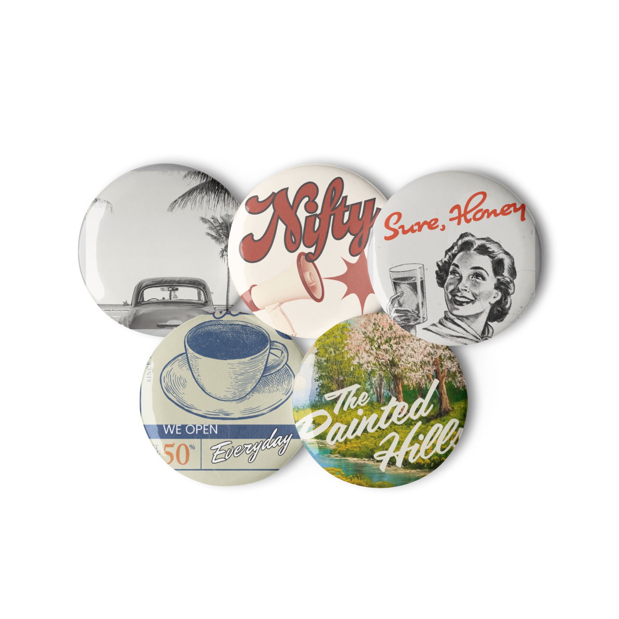 'Starlite' Set of pin buttons
