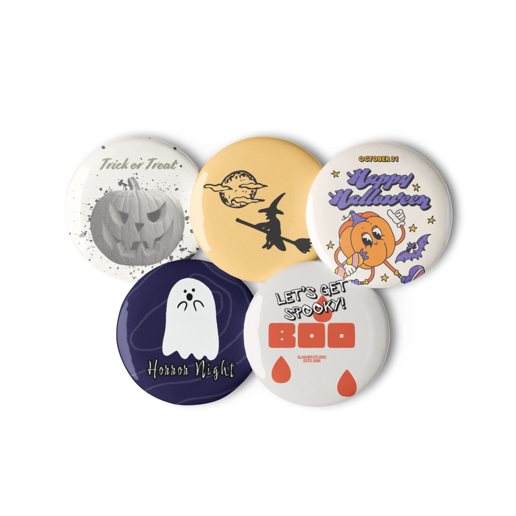 'Spooky Season' Set of pin buttons