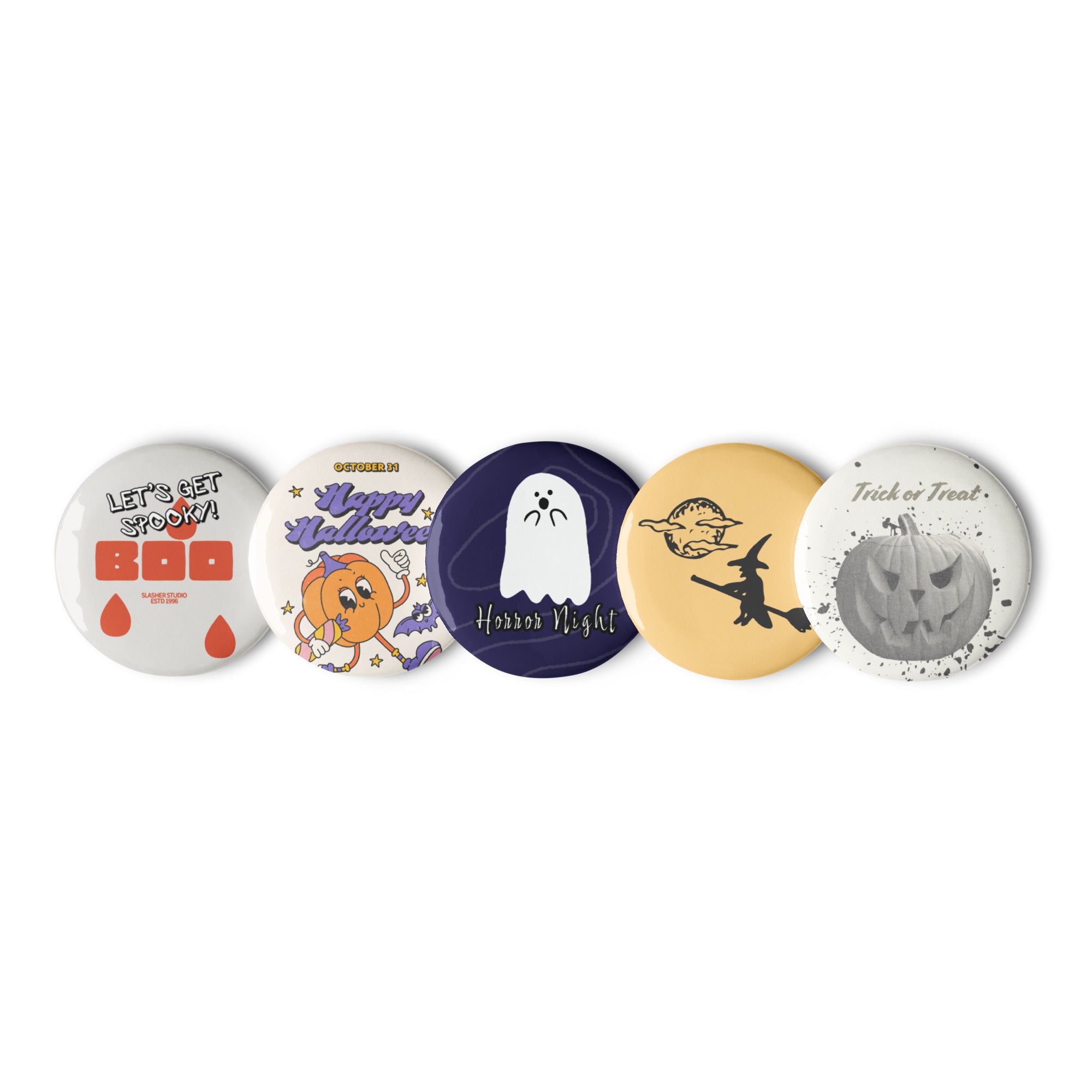 'Spooky Season' Set of pin buttons