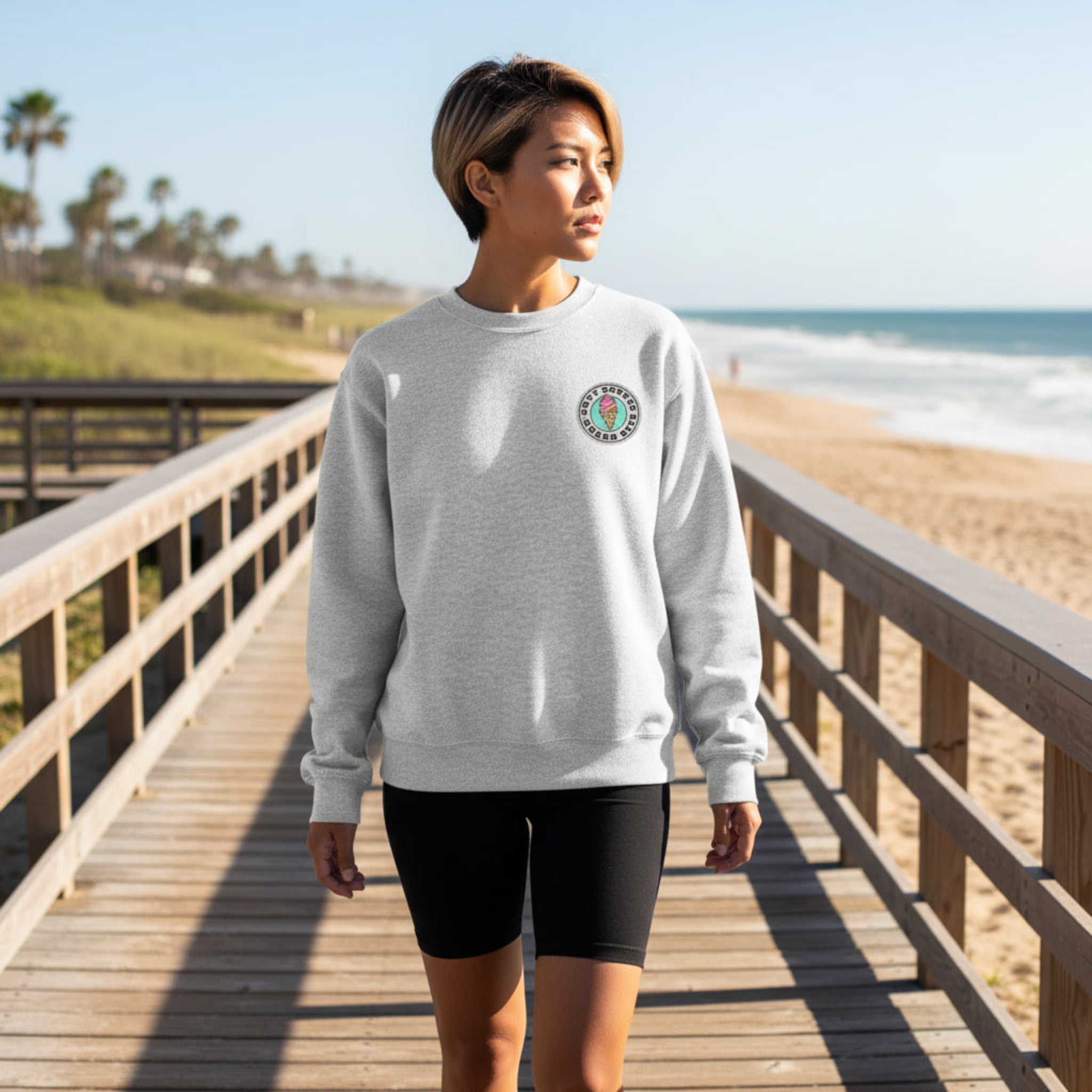 'Soft Serve & Hard Hits' Crewneck Sweatshirt